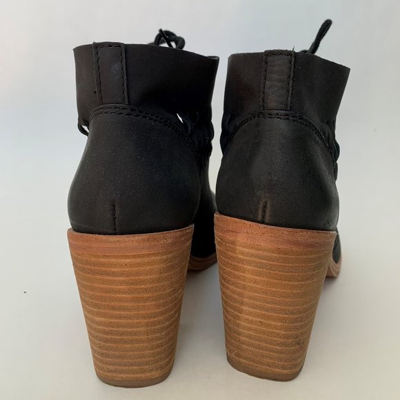 Modern Vintage Black Shoe Boots. 8M - Picture 4 of 7